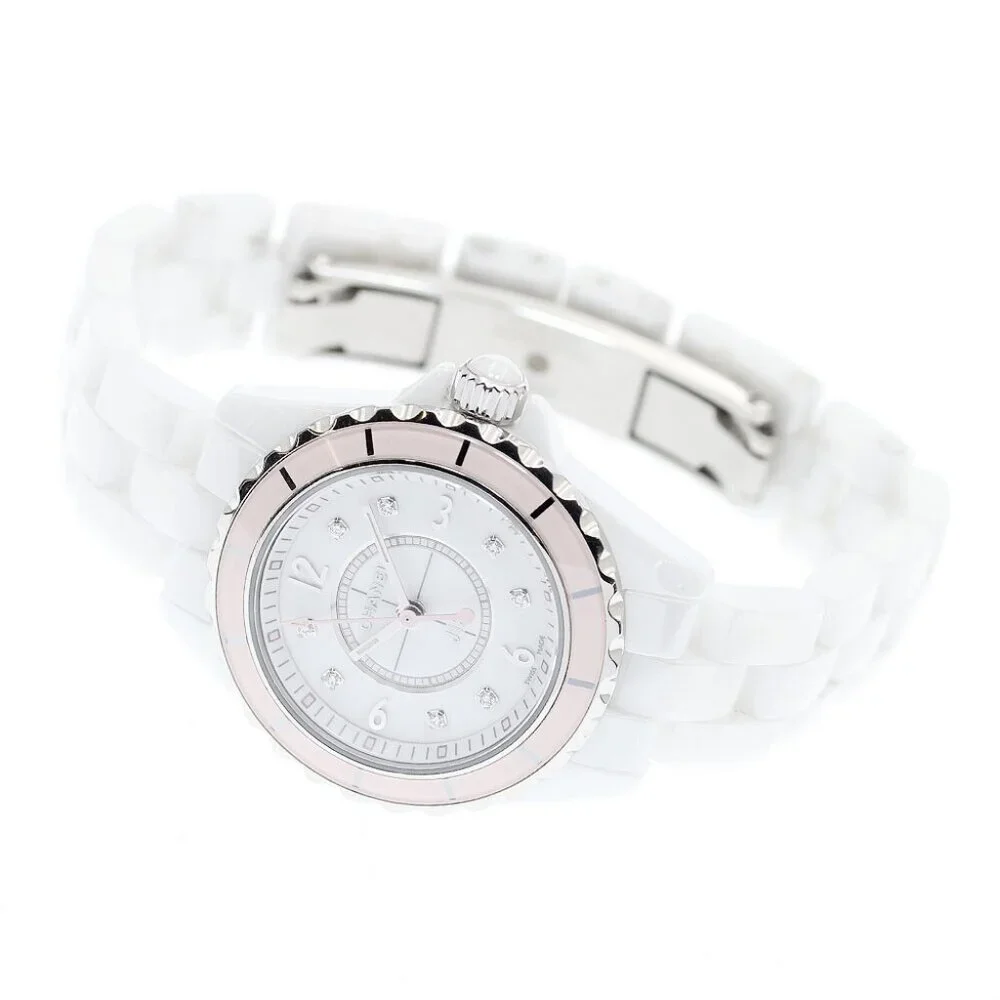 CHANEL J12 H4466 8P diamond white Dial Quartz Ladies Watch - Picture 1 of 11